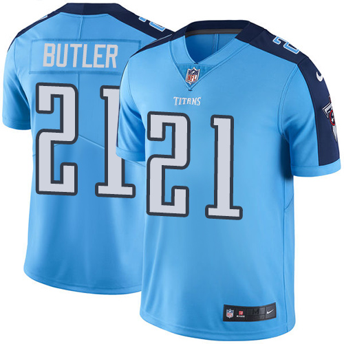 Nike Titans #21 Malcolm Butler Light Blue Men's Stitched NFL Limited Rush Jersey